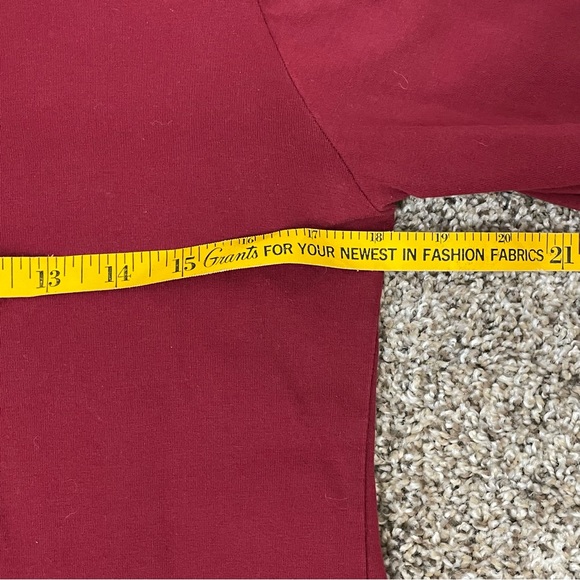 Burberry Brit Crew Neck Cuffed Sleeve Shirt Red Large - Picture 8 of 9